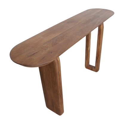 Raw Materials Wandtafel Bullnose 140x35cm Mangohout Bruin