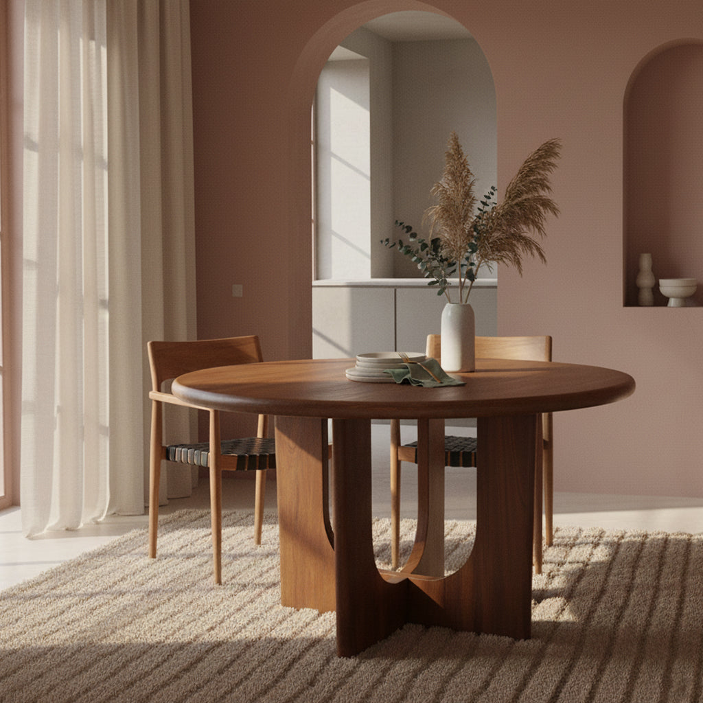 Raw Materials Ronde Mangohouten Eettafel Bullnose - Ø 120cm