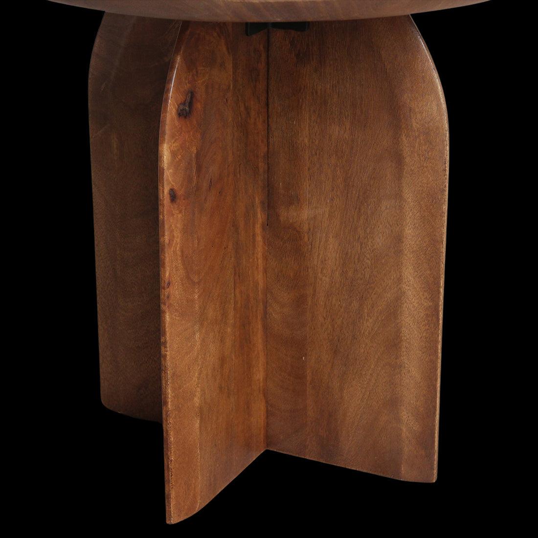 Raw Materials Bullnose Mangohouten Bijzettafel Cross Ø 50 Cm