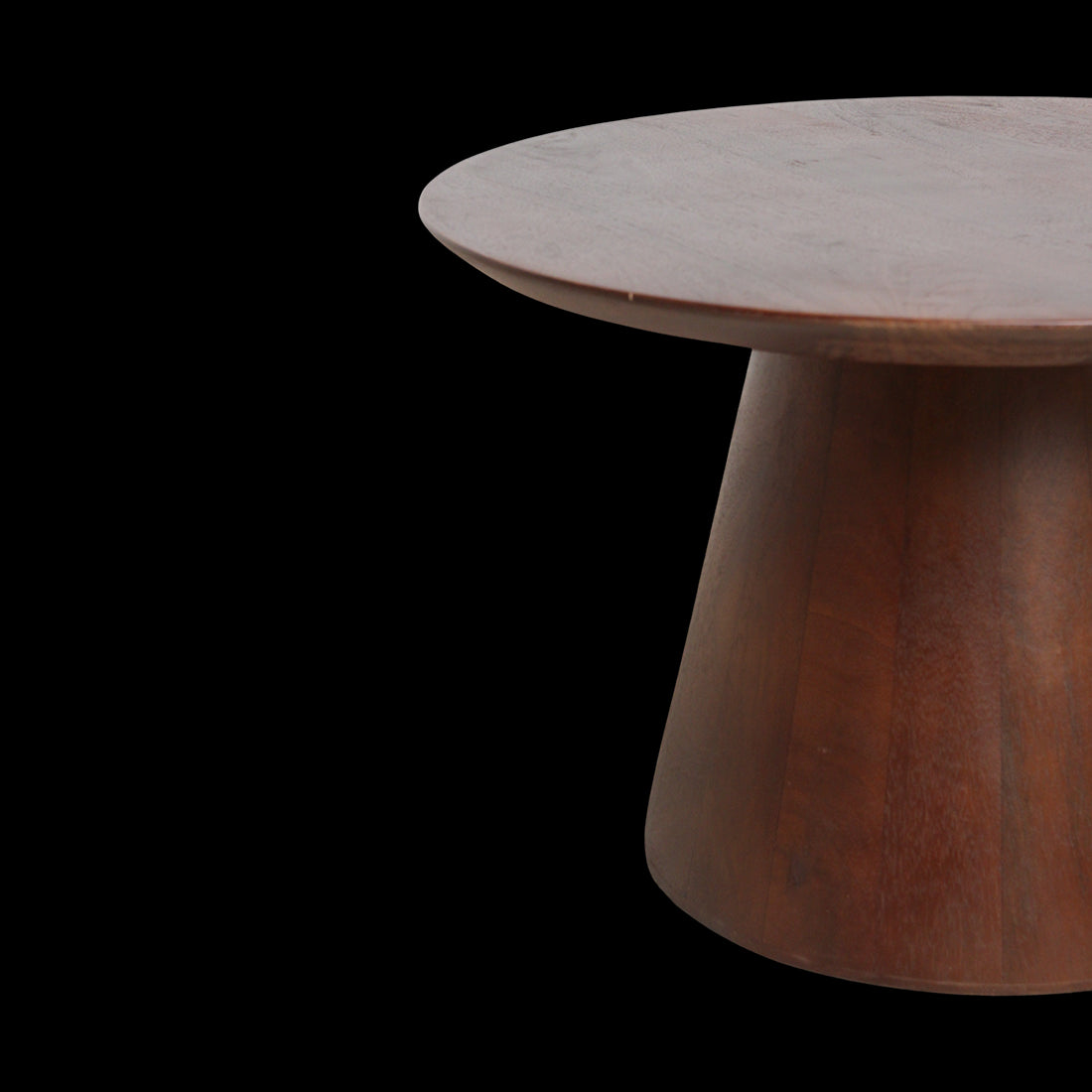 Raw Materials Bullnose Mangohouten Bijzettafel Cone Ø 55 Cm