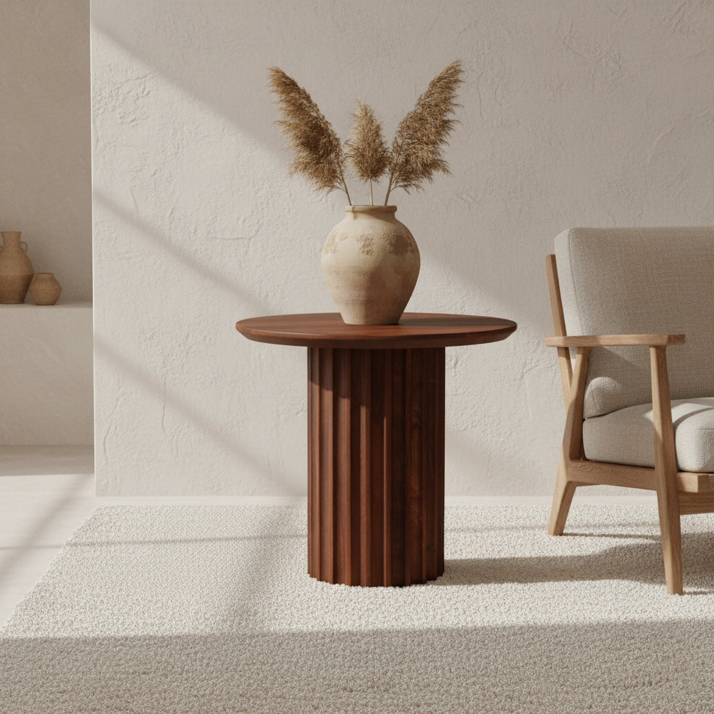 Raw Materials Bullnose Bijzettafel Omgekeerd Bruin Ø 50 Cm