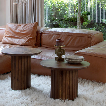 Raw Materials Bullnose Bijzettafel Omgekeerd Bruin Ø 50 Cm