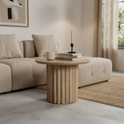 Raw Materials Bullnose Bijzettafel Omgekeerd Naturel Ø 55 Cm