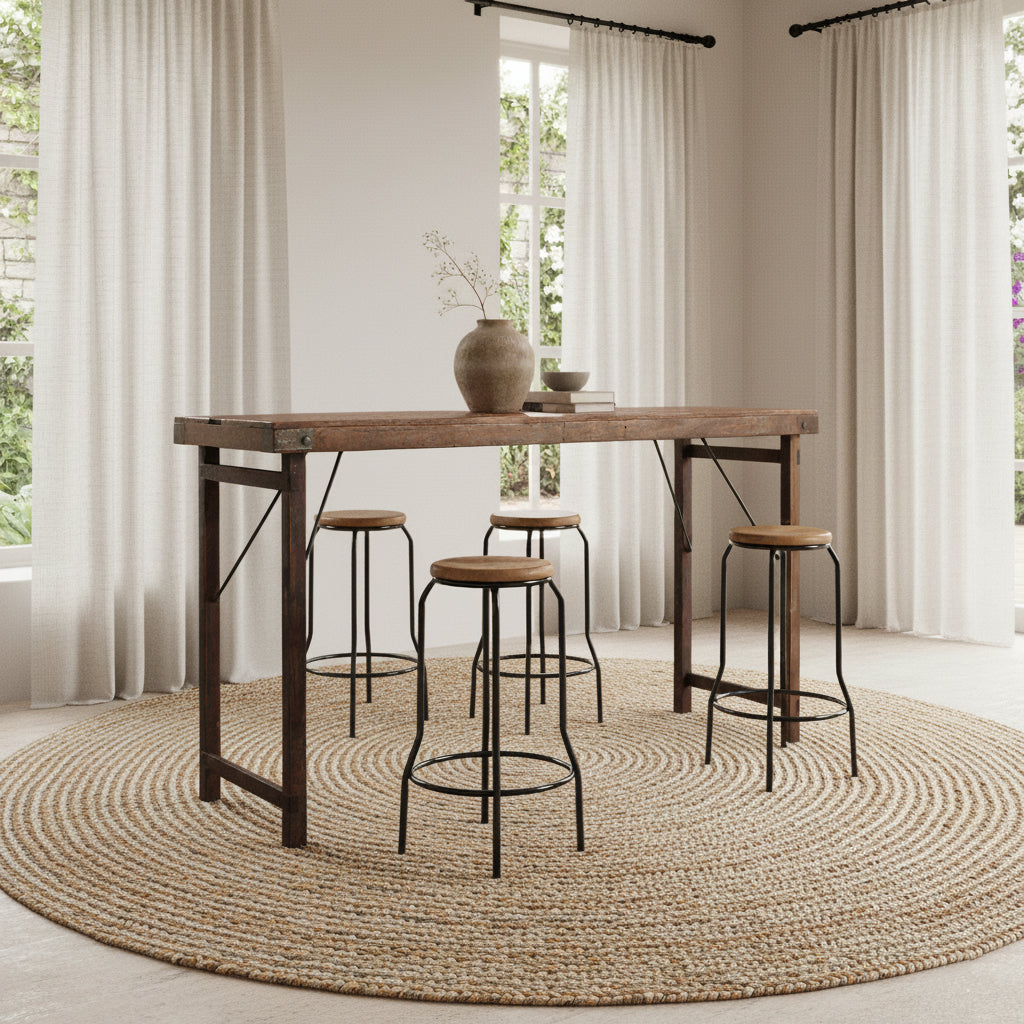 Raw Materials Inklapbare Bartafel Bruin - 170x60x107cm