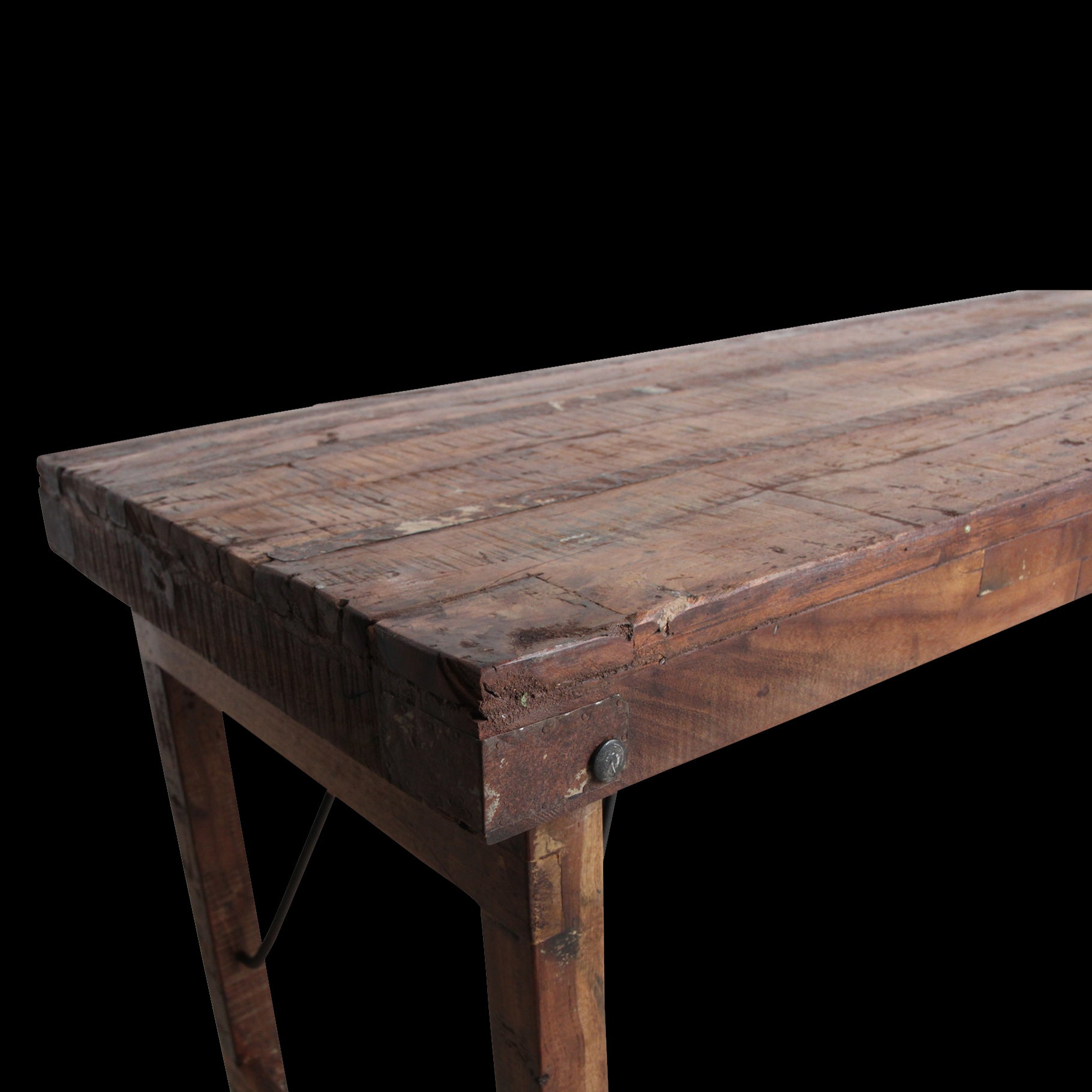 Raw Materials Eettafel Vintage Inklapbaar 173x60cm Gerecycled Hout