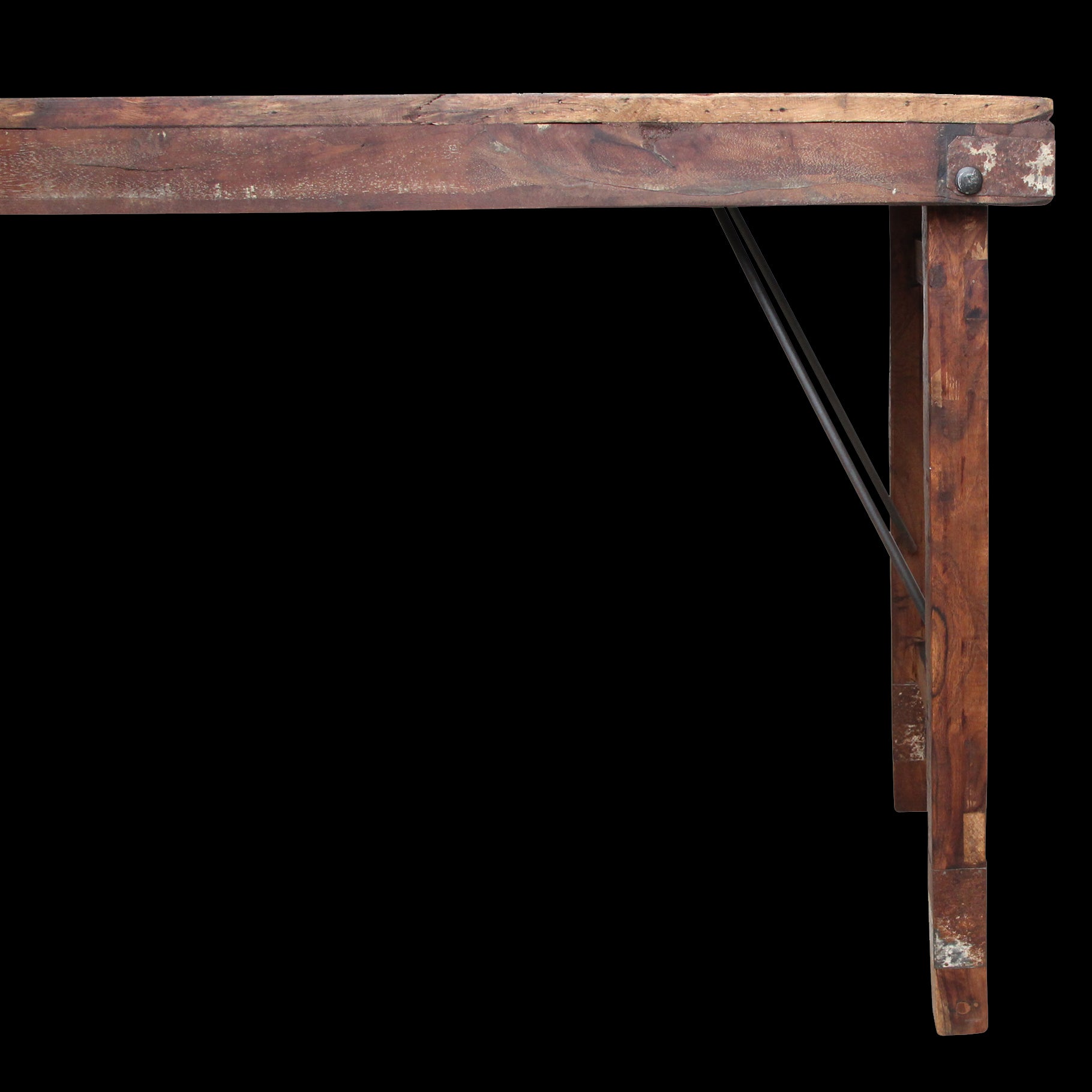 Raw Materials Eettafel Vintage Inklapbaar 173x60cm Gerecycled Hout