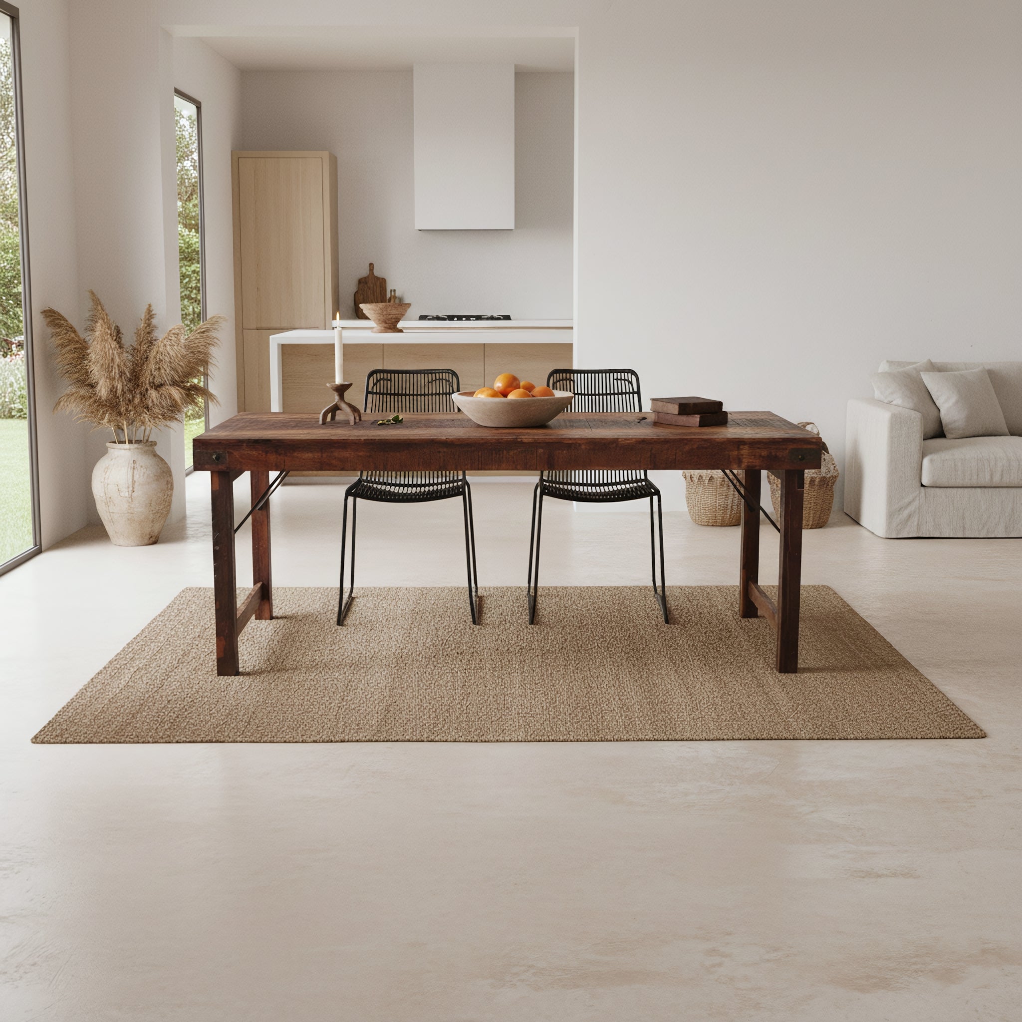 Raw Materials Inklapbare Vintage Eettafel Xl - Gerecycled Hout - 190x80cm