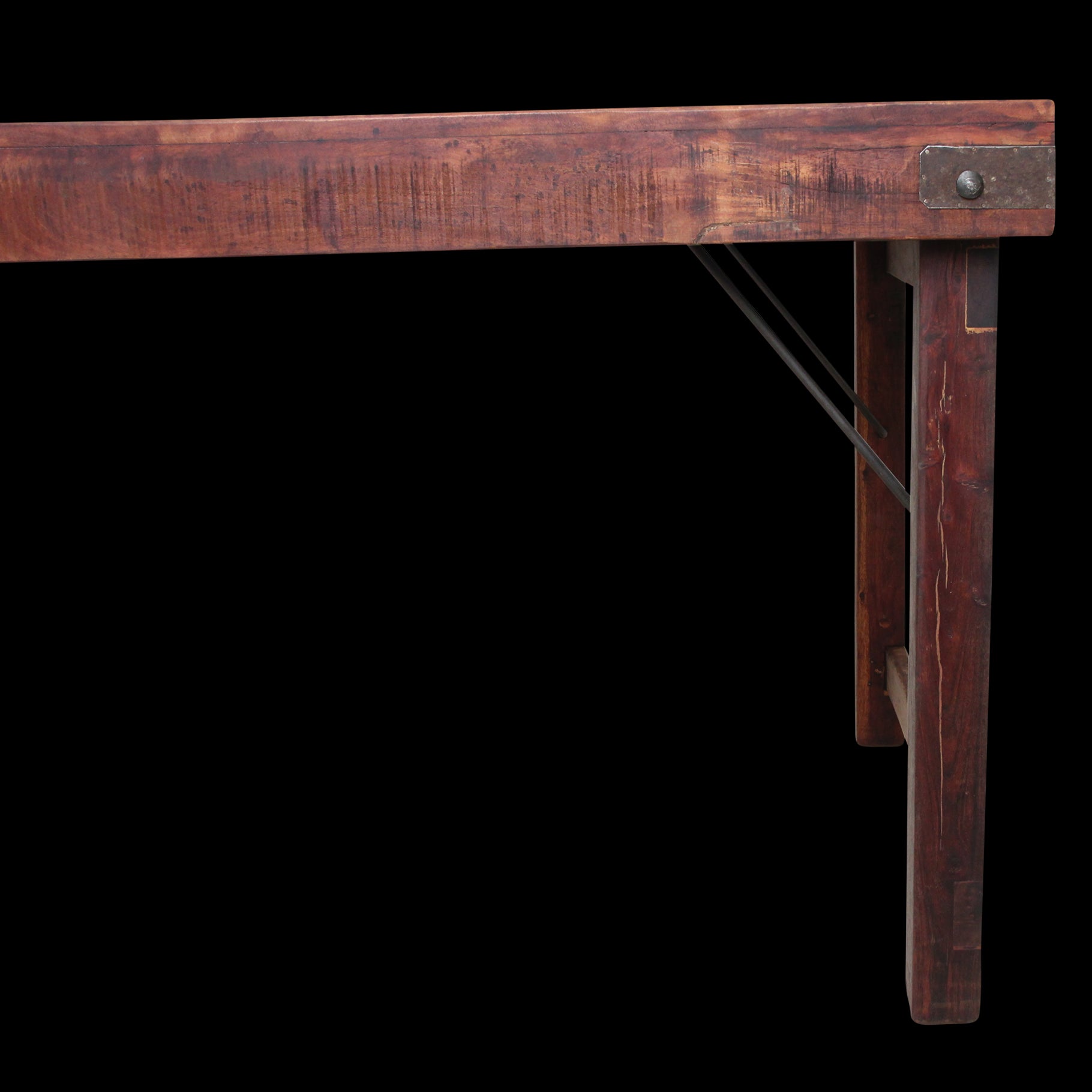 Raw Materials Inklapbare Vintage Eettafel Xl - Gerecycled Hout - 190x80cm