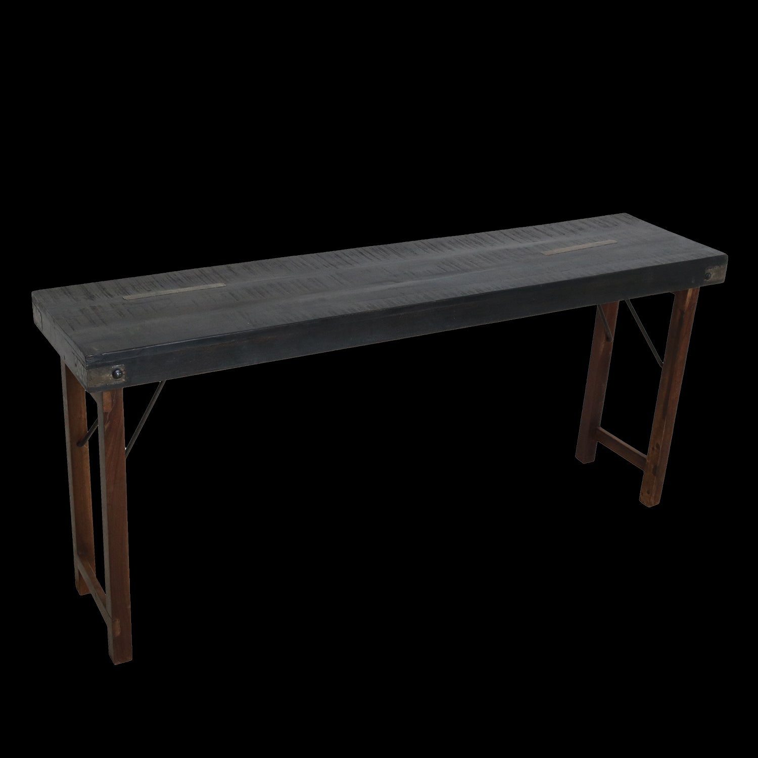 Raw Materials Inklapbare Wandtafel Zwart - 170x40cm