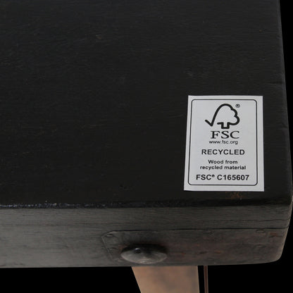 Raw Materials Inklapbare Wandtafel Zwart - 170x40cm