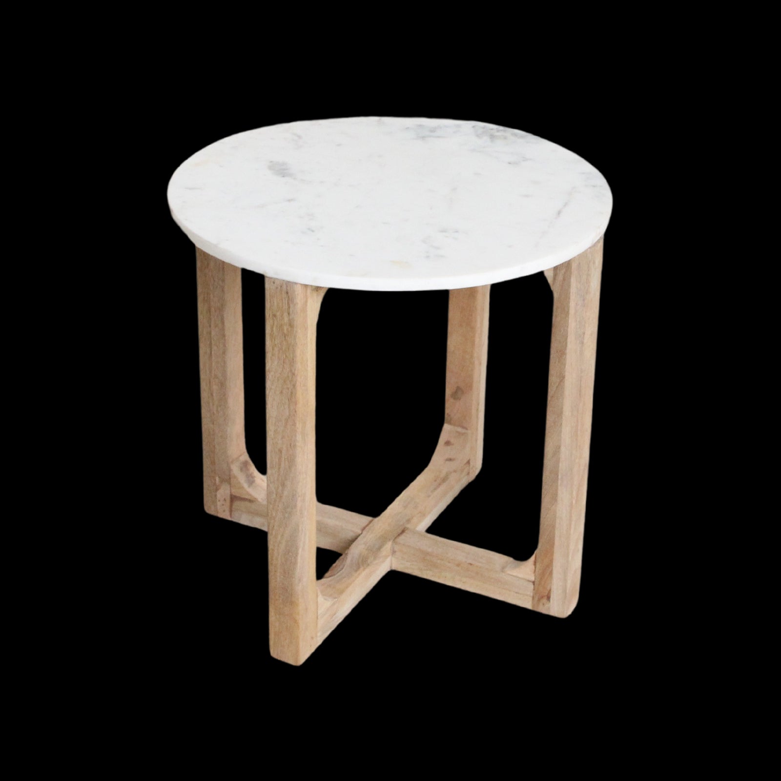 Raw Materials Marmeren Bijzettafel Rond - Wit