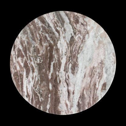 Raw Materials Marmeren Bijzettafel Rond - Bruin Wit