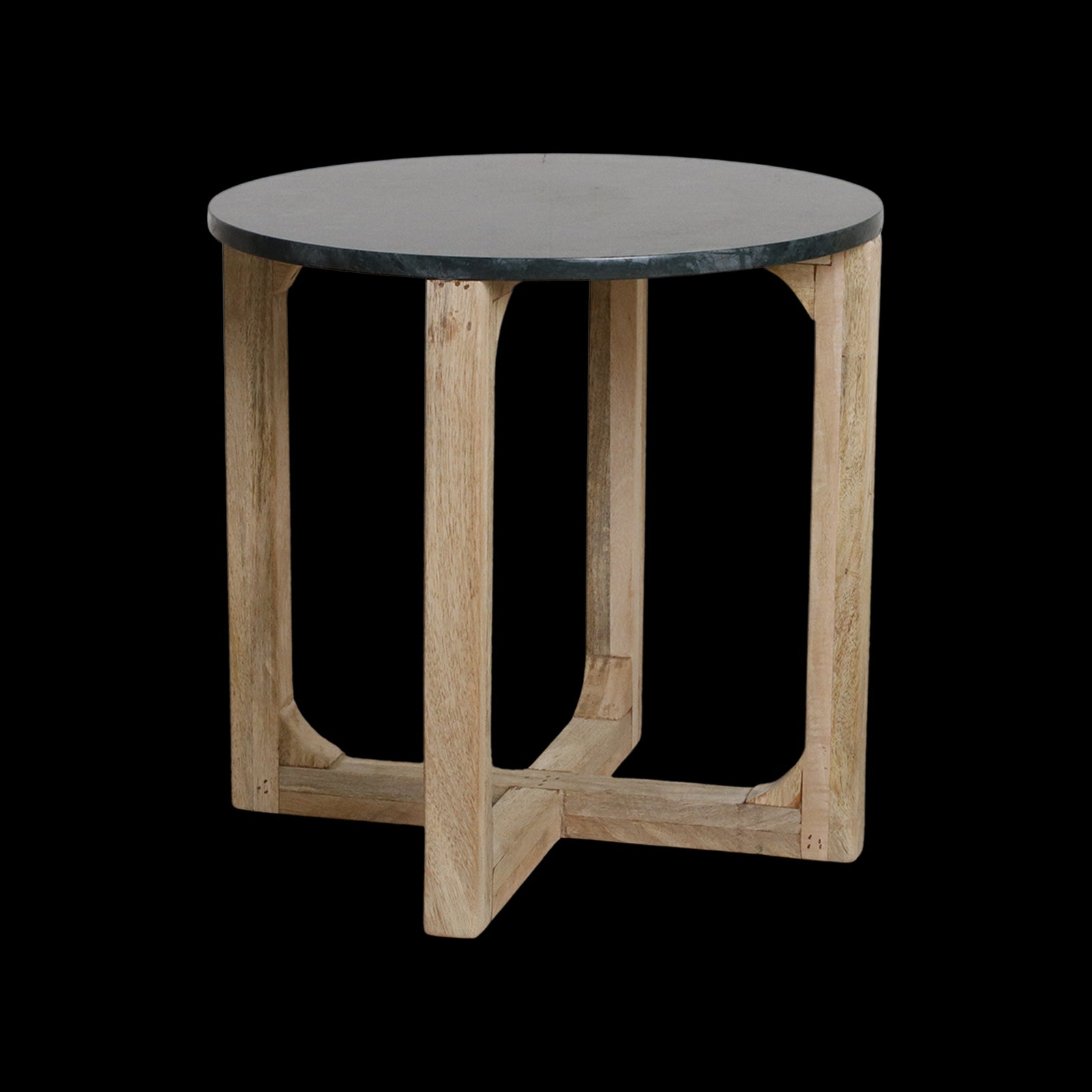 Raw Materials Marmeren Bijzettafel Rond - Groen