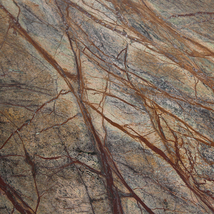 Raw Materials Bijzettafel Bizar Rond 50cm Marmer Bruin