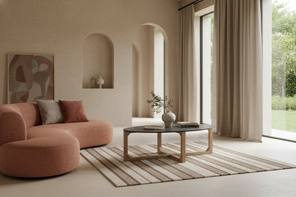 Raw Materials Ovale Marmeren Salontafel Zwart 120x60cm