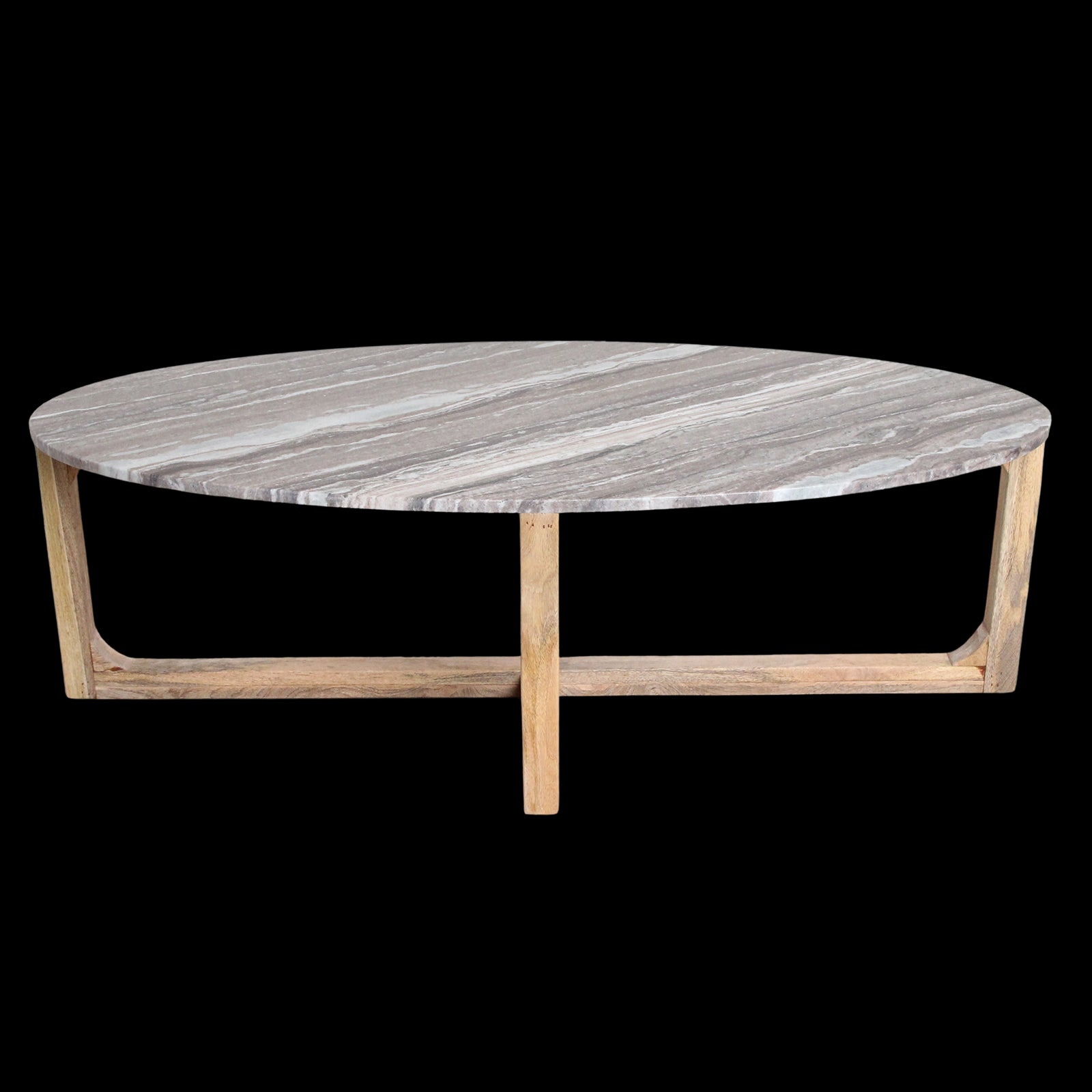 Raw Materials Ovale Marmeren Salontafel Fantasy Bruin 120x60cm