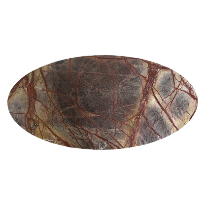 Raw Materials Ovale Marmeren Salontafel Bizar Bruin 120x60cm