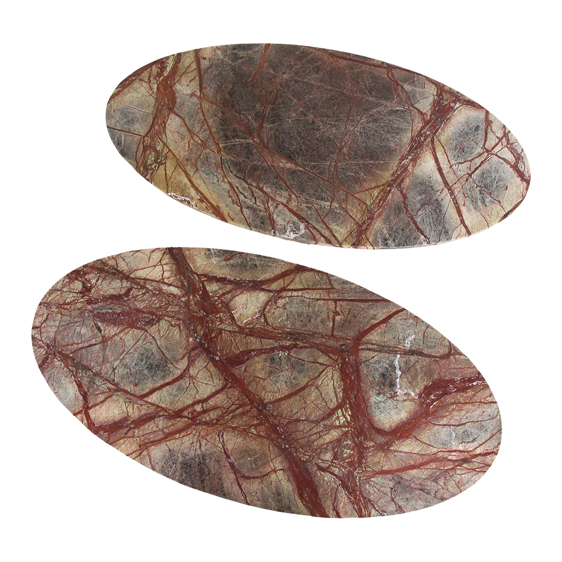 Raw Materials Ovale Marmeren Salontafel Bizar Bruin 120x60cm