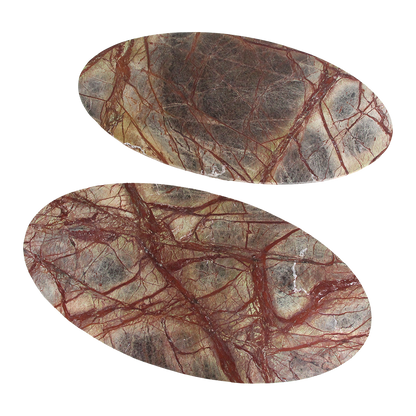 Raw Materials Ovale Marmeren Salontafel Bizar Bruin 120x60cm