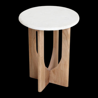 Raw Materials Kuching Marmeren Bijzettafel - Wit