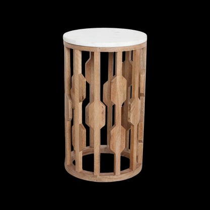 Raw Materials Atjeh Marmeren Bijzettafel - Wit