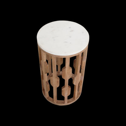 Raw Materials Atjeh Marmeren Bijzettafel - Wit