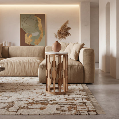 Raw Materials Atjeh Marmeren Bijzettafel - Wit