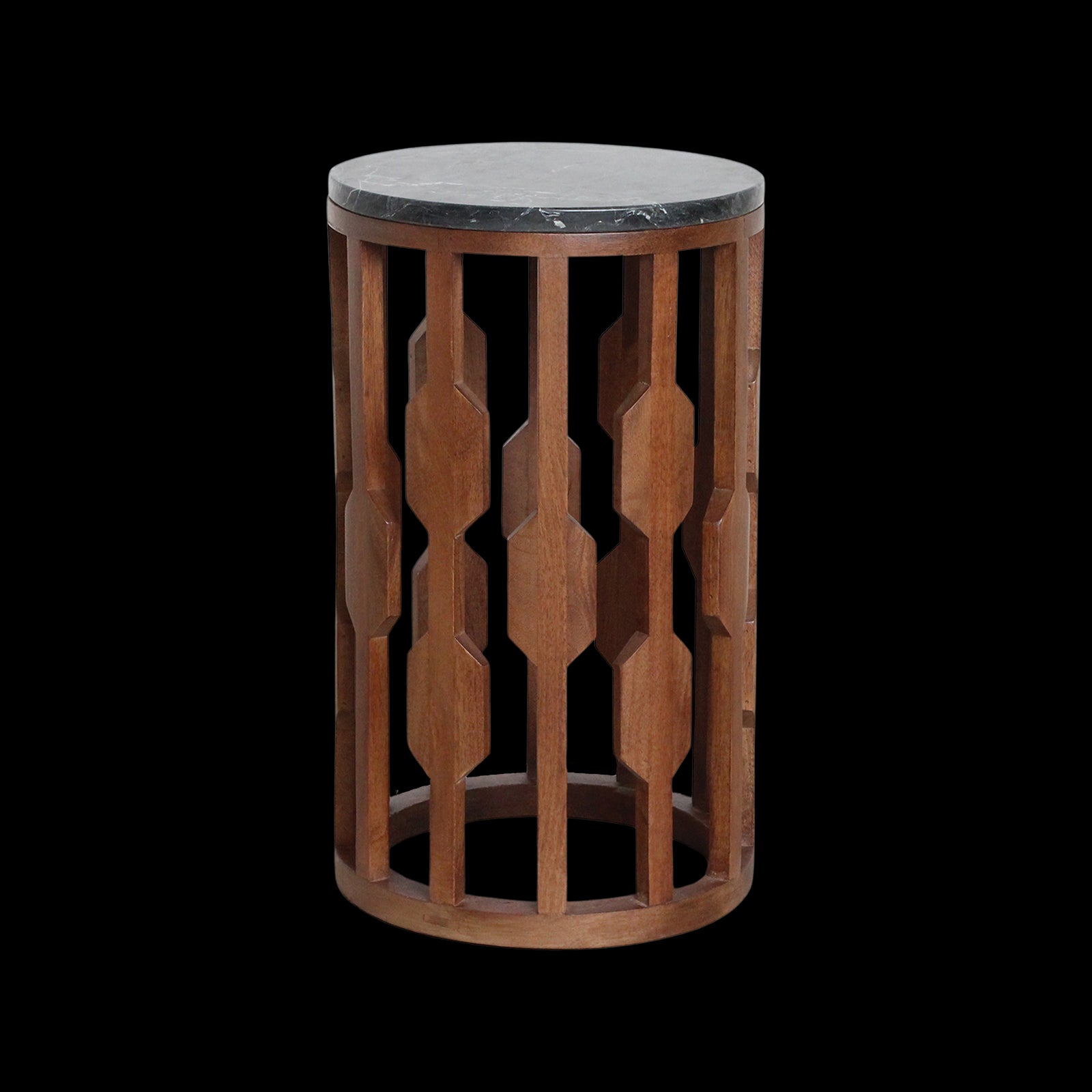 Raw Materials Lampung Marmeren Bijzettafel - Zwart