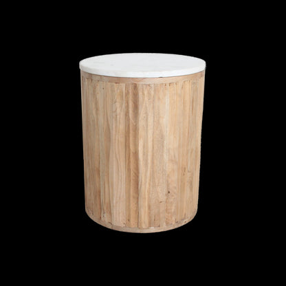 Raw Materials Malakka Marmeren Bijzettafel - Wit