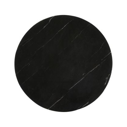 Raw Materials Bijzettafel Langkawi Rond 40cm Marmer Zwart