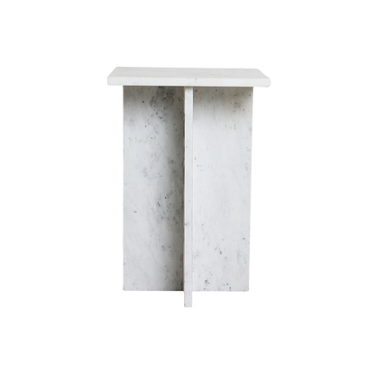 Raw Materials Bijzettafel Beijing 35x35cm Wit Marmer