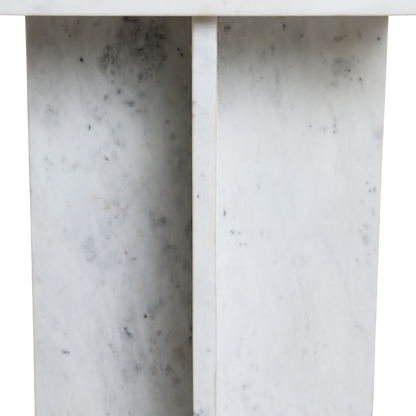 Raw Materials Bijzettafel Beijing 35x35cm Wit Marmer