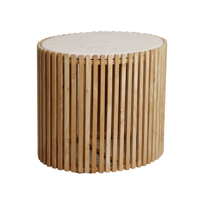 Raw Materials Bijzettafel Infinity Ovaal 52x42cm Marmer Naturel