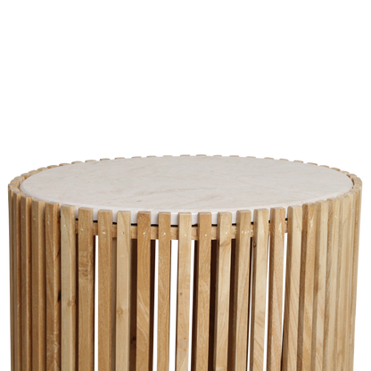 Raw Materials Bijzettafel Infinity Ovaal 52x42cm Marmer Naturel