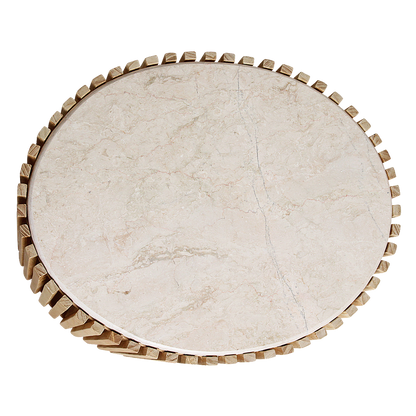 Raw Materials Bijzettafel Infinity Ovaal 52x42cm Marmer Naturel