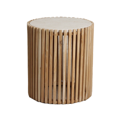 Raw Materials Bijzettafel Infinity Rond 40cm Marmer Naturel