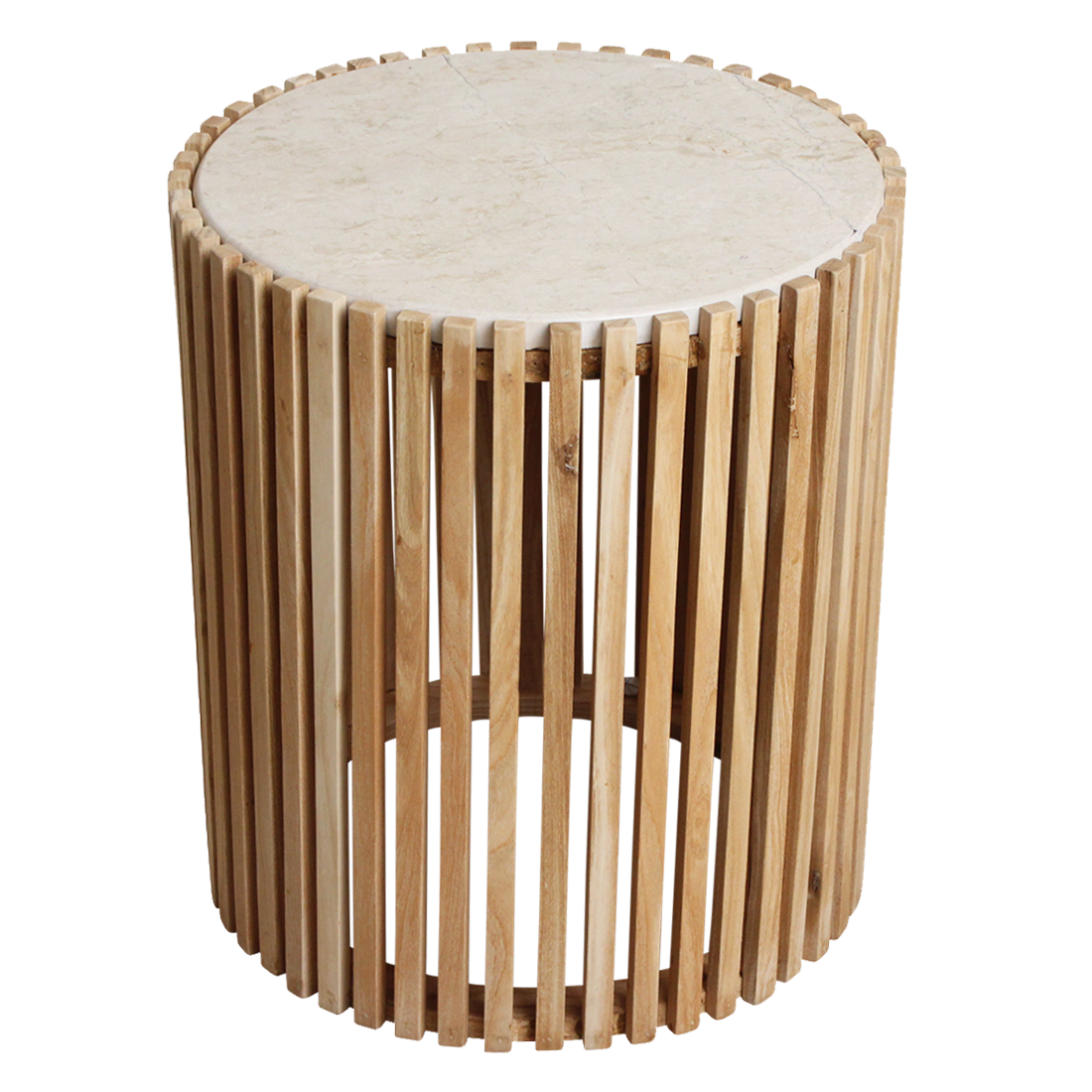 Raw Materials Bijzettafel Infinity Rond 40cm Marmer Naturel