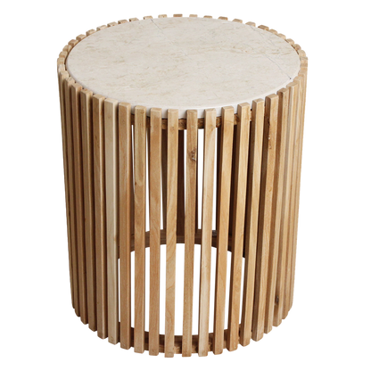 Raw Materials Bijzettafel Infinity Rond 40cm Marmer Naturel