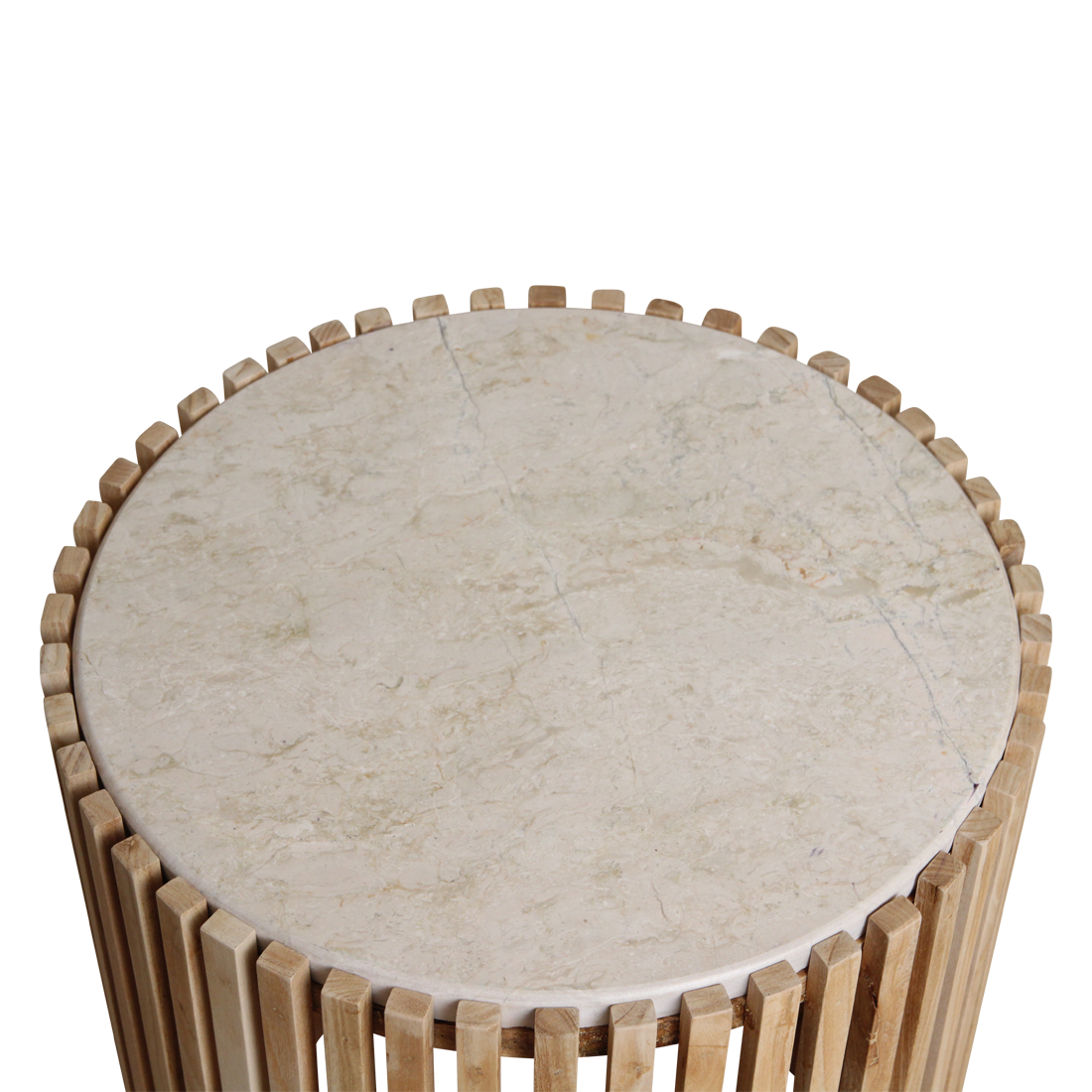 Raw Materials Bijzettafel Infinity Rond 40cm Marmer Naturel