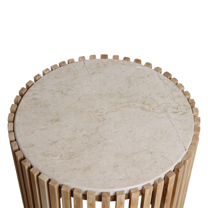 Raw Materials Bijzettafel Infinity Rond 40cm Marmer Naturel