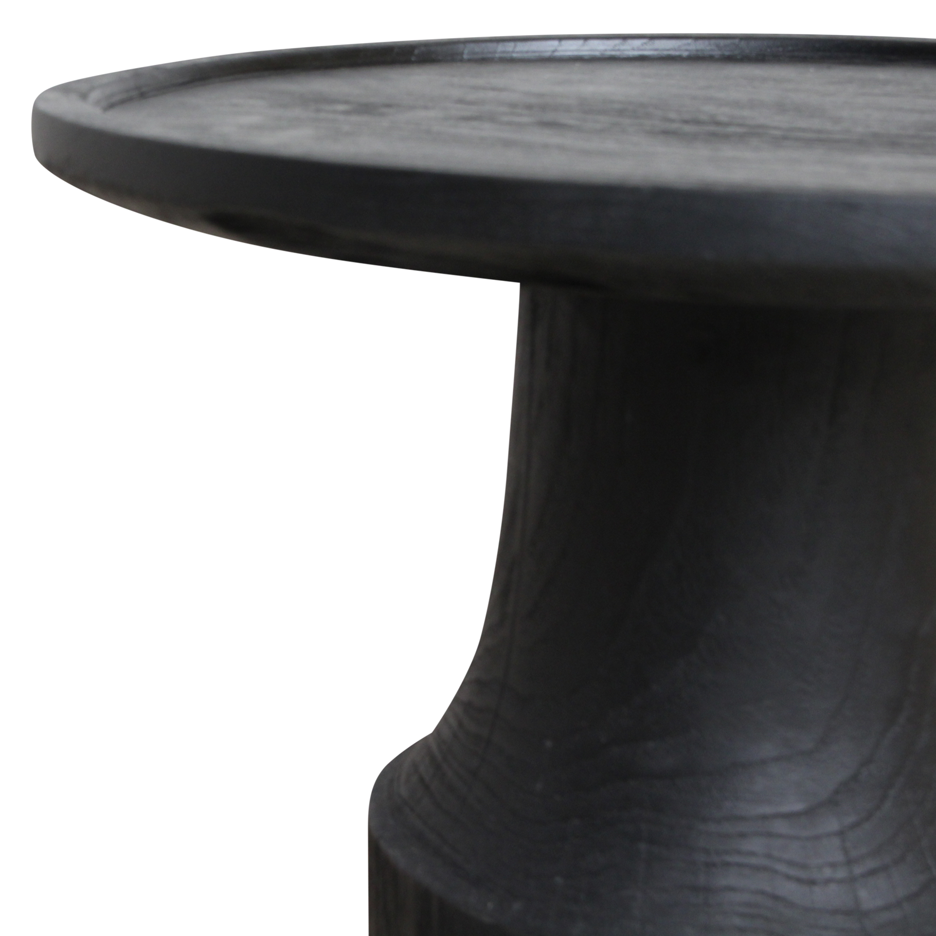 Raw Materials Bijzettafel Nero Midnight Rond 50cm Zwart Teakhout