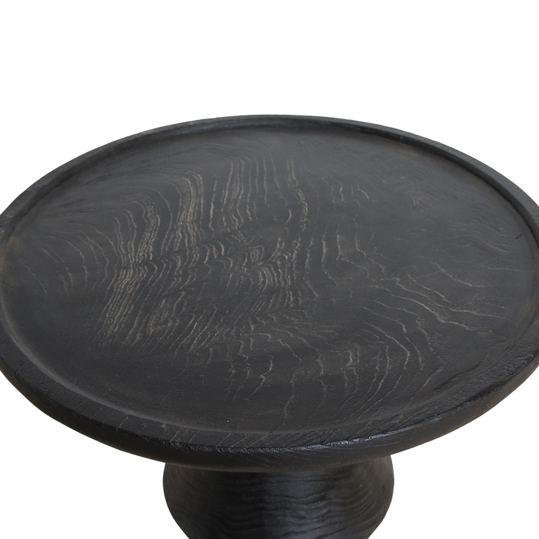 Raw Materials Bijzettafel Nero Twilight Rond 50cm Teakhout Zwart