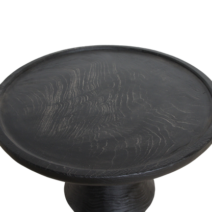 Raw Materials Bijzettafel Nero Twilight Rond 50cm Teakhout Zwart