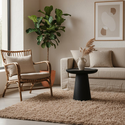 Raw Materials Bijzettafel Nero Dusk Rond 40cm Teakhout Zwart