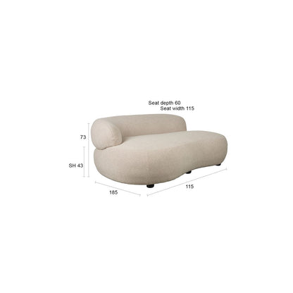 White Label Living 2.5-zits Bank Noxx Teddy Beige - KwaliteitWonen.nl