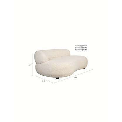 White Label Living 2.5-zits Bank Noxx Teddy Wit - KwaliteitWonen.nl