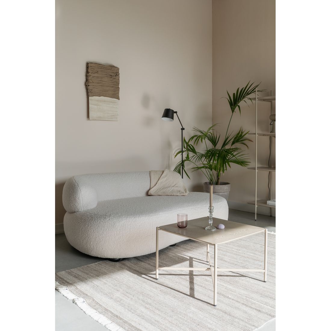 White Label Living 2.5-zits Bank Noxx Teddy Wit - KwaliteitWonen.nl