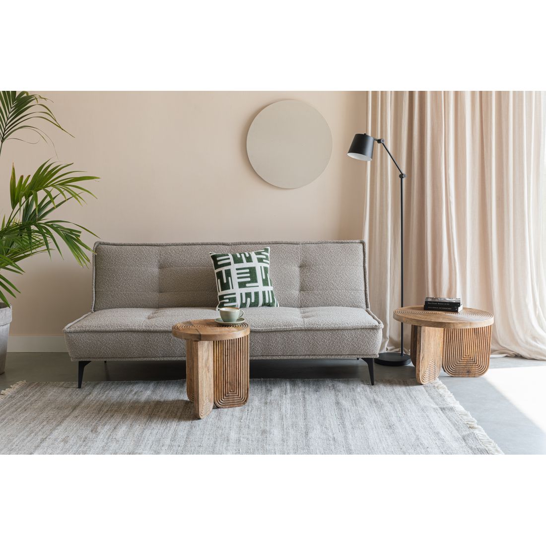 White Label Living 3-zits Slaapbank Cielke Beige - KwaliteitWonen.nl