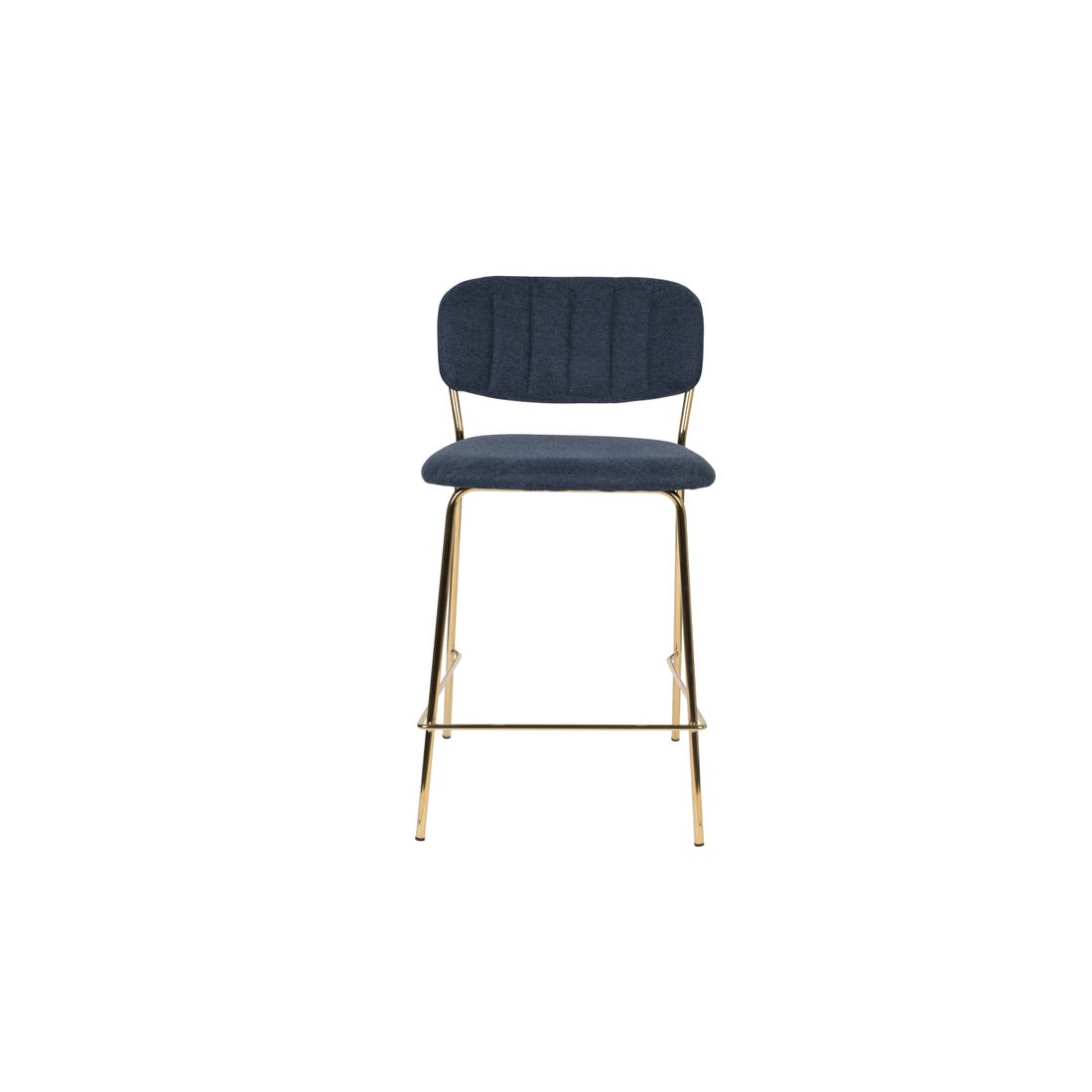 White Label Living Barkruk Jolien Goud Donkerblauw - KwaliteitWonen.nl