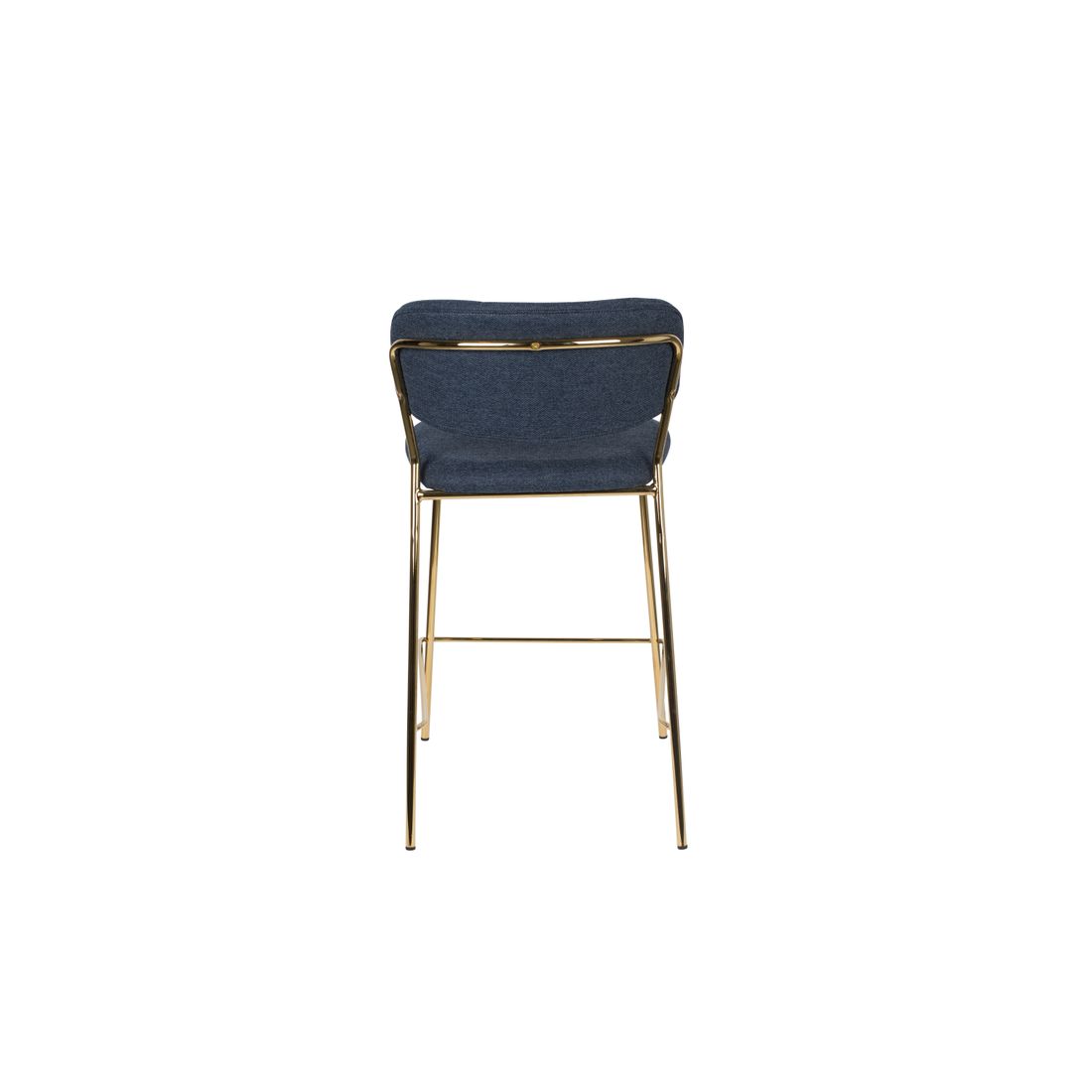White Label Living Barkruk Jolien Goud Donkerblauw - KwaliteitWonen.nl